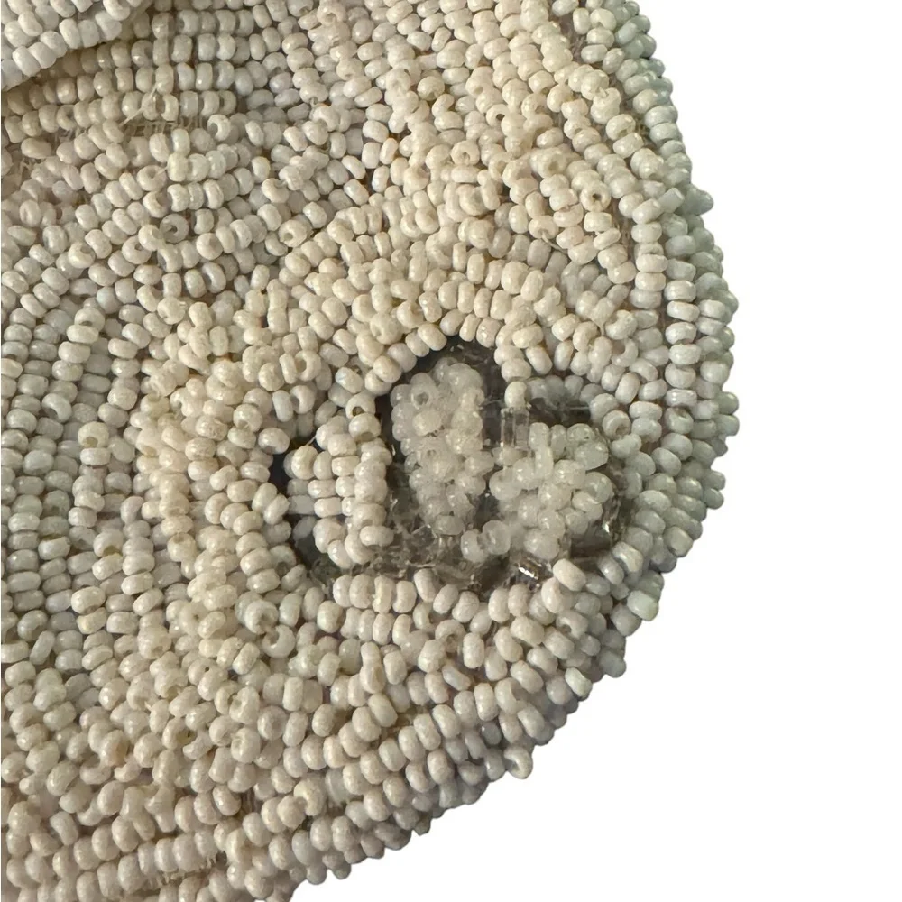 Vintage beaded coin purse/card holder. Handmade in Belgium‎